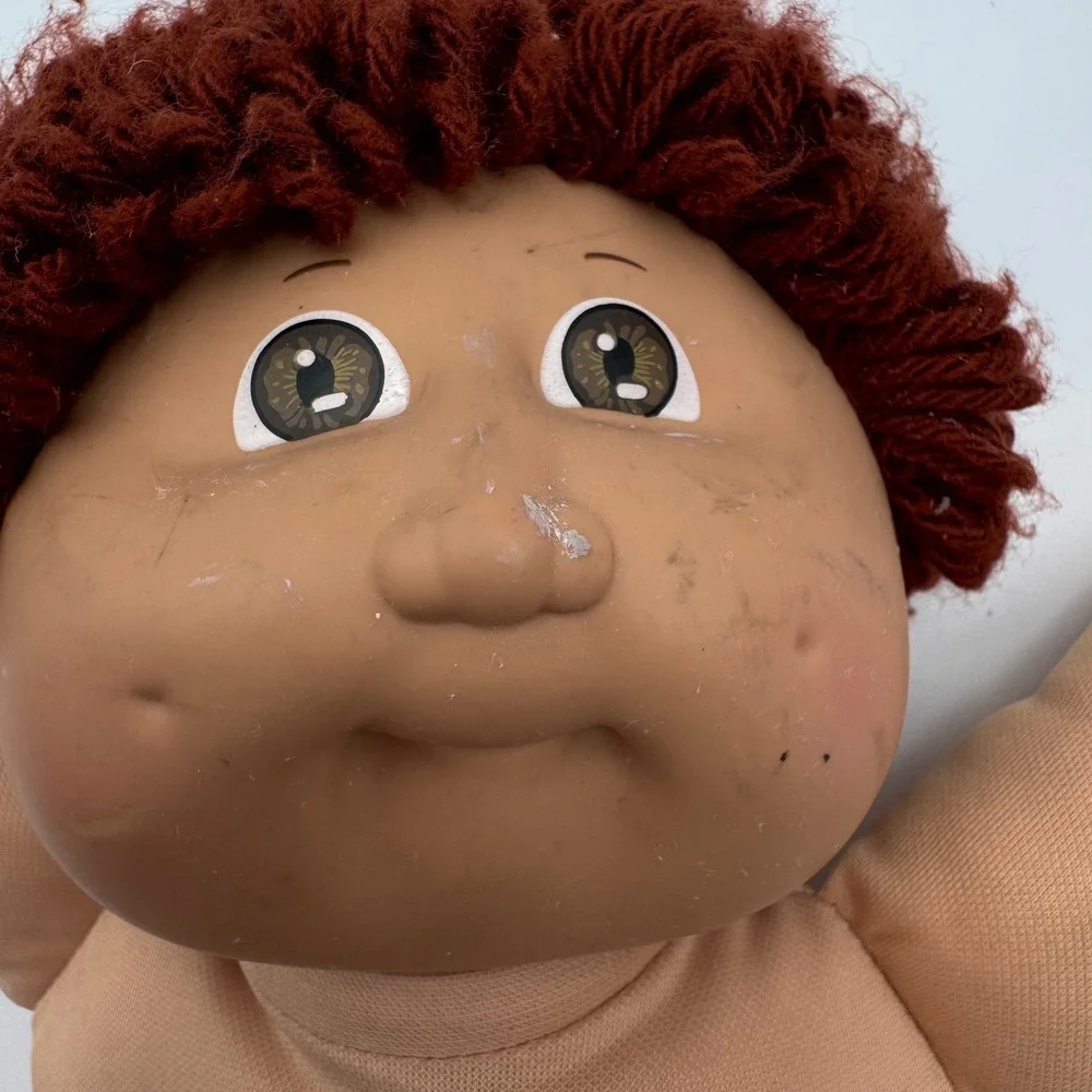 Vintage 1982 Cabbage Patch Kids Dolls Coleco Red Hair Brown Eyes Boy Set of 2
